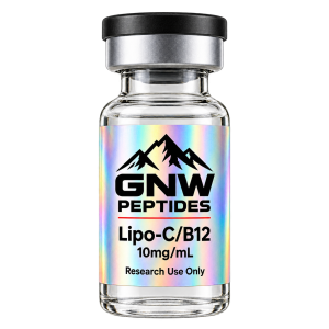 GNW Peptides Lipo-C/B12 10mg/mL vial with black GNW lettering and holographic label